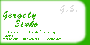 gergely simko business card